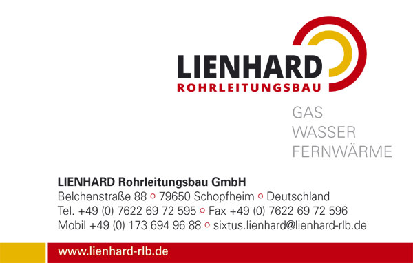 LIENHARD Rohrleitungsbau GmbH - Gas - Wasser - Fernwärme